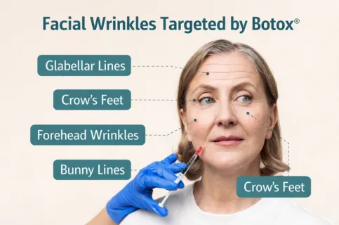 WHICH TYPES OF FACIAL WRINKLES DOES BOTOX® ADDRESS
